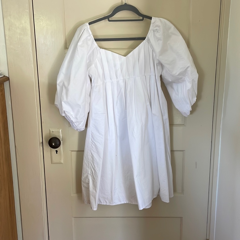Nasty Gal white off the shoulder dress.